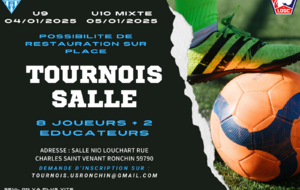 Tournoi en salle les 4 et 5 Janvier 