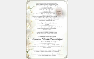 Décès Monsieur Dominique Roussel