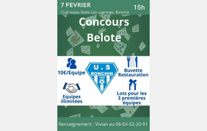 Concours de Belote du 7 Février