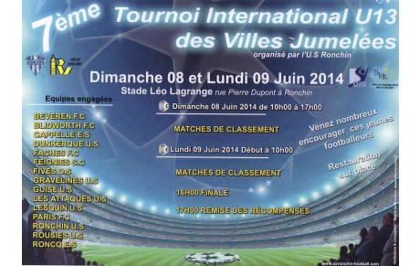 TOURNOI INTERNATIONAL des Villes Jumelées  U 13