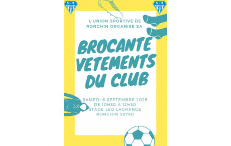 Brocante vêtement du club