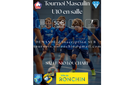 Tournoi U10 garçon en salle 21 Février 2026