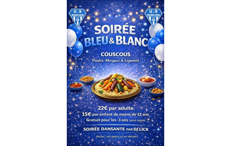 Soirée Bleu &amp; Blanc de l'USR 14 Mars