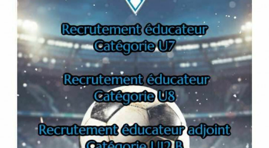 Recherche éducateur U7-U8 adjoint U12B